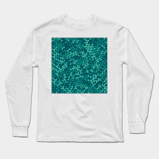 Twisted Metaballs Pattern (Teal) Long Sleeve T-Shirt